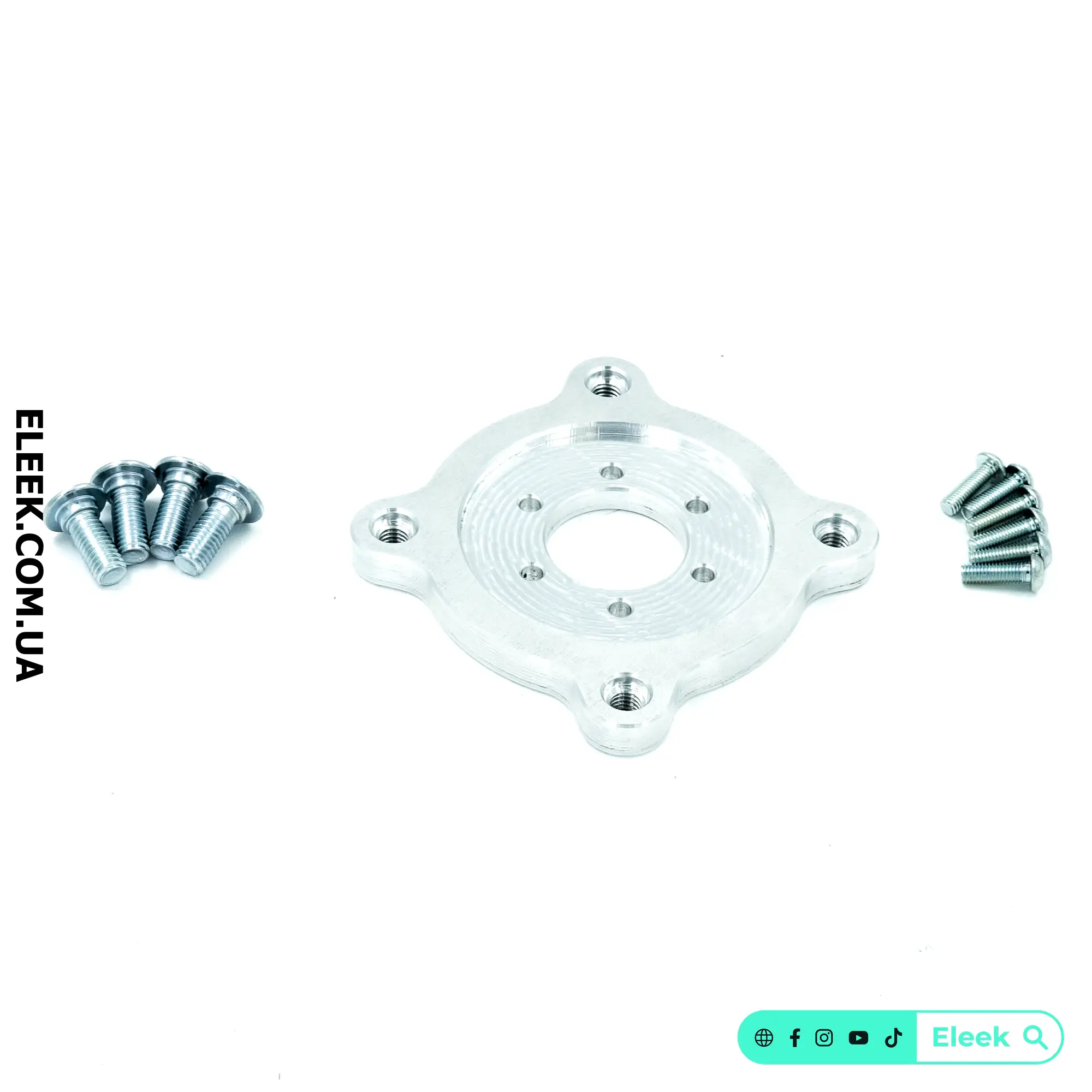 ELEEK VM-01 aluminum brake disc spacer adapter kit with mounting bolts and hardware