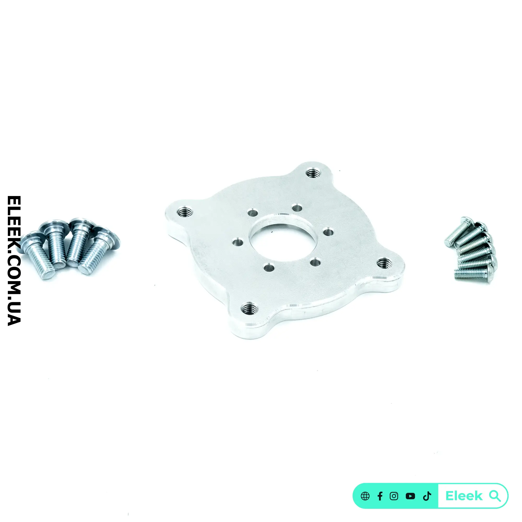 ELEEK VM-01 bike-to-moto brake disc adapter package with complete hardware and screws
