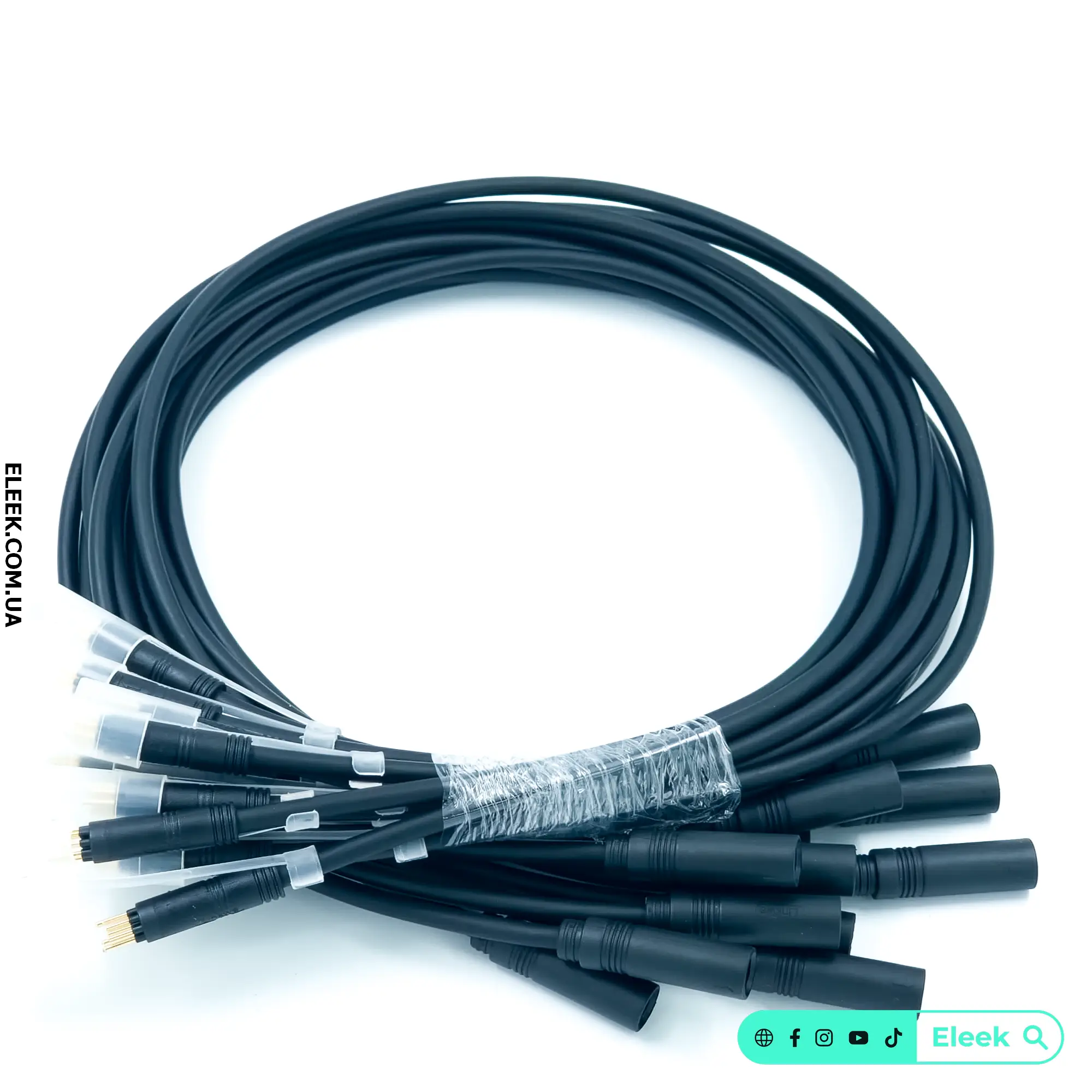 Black WP 9-pin Motor Cable for Rear Hub Motor (80 cm, 2 mm)