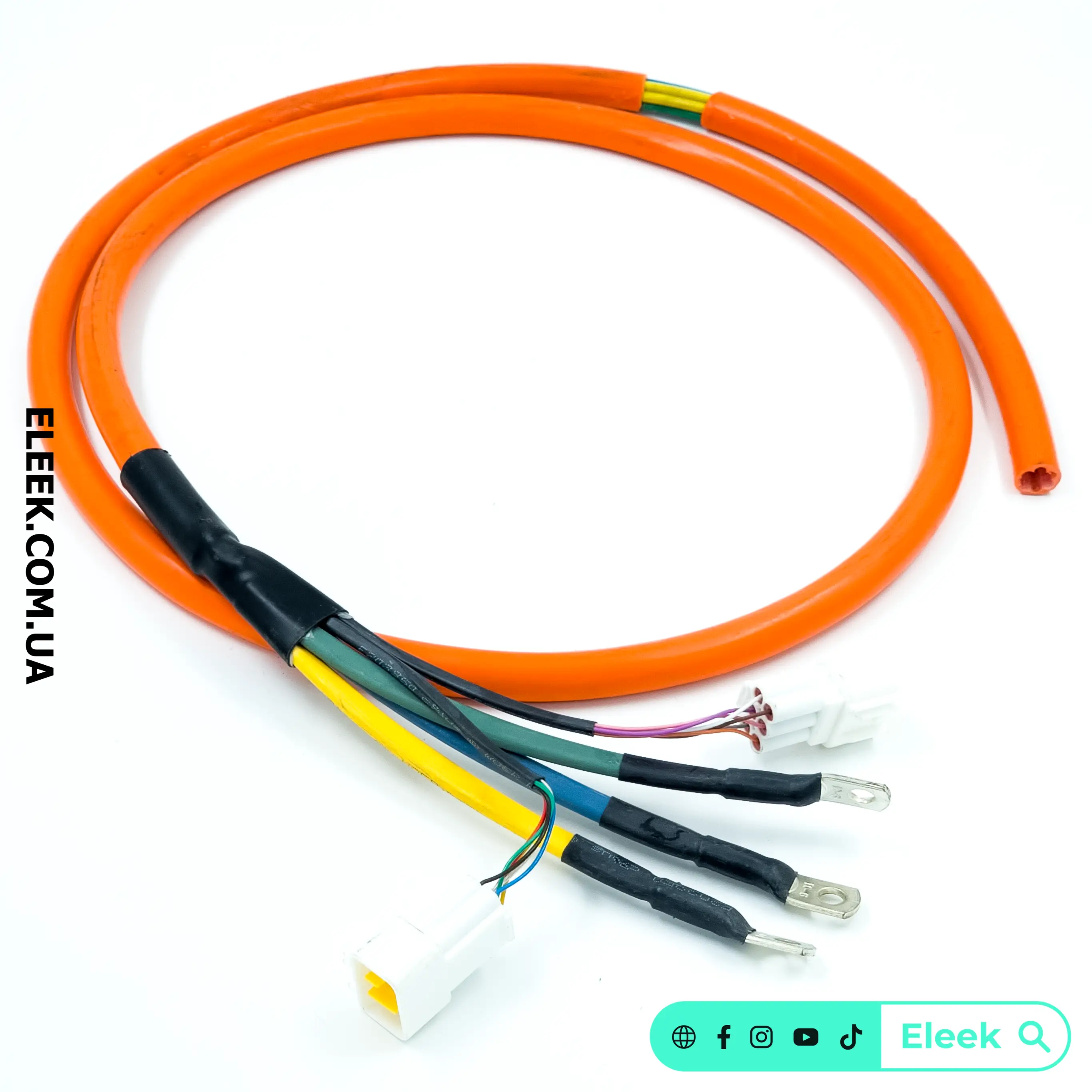 Power cable for ELEEK QS205 3000W hub motor 1.52m