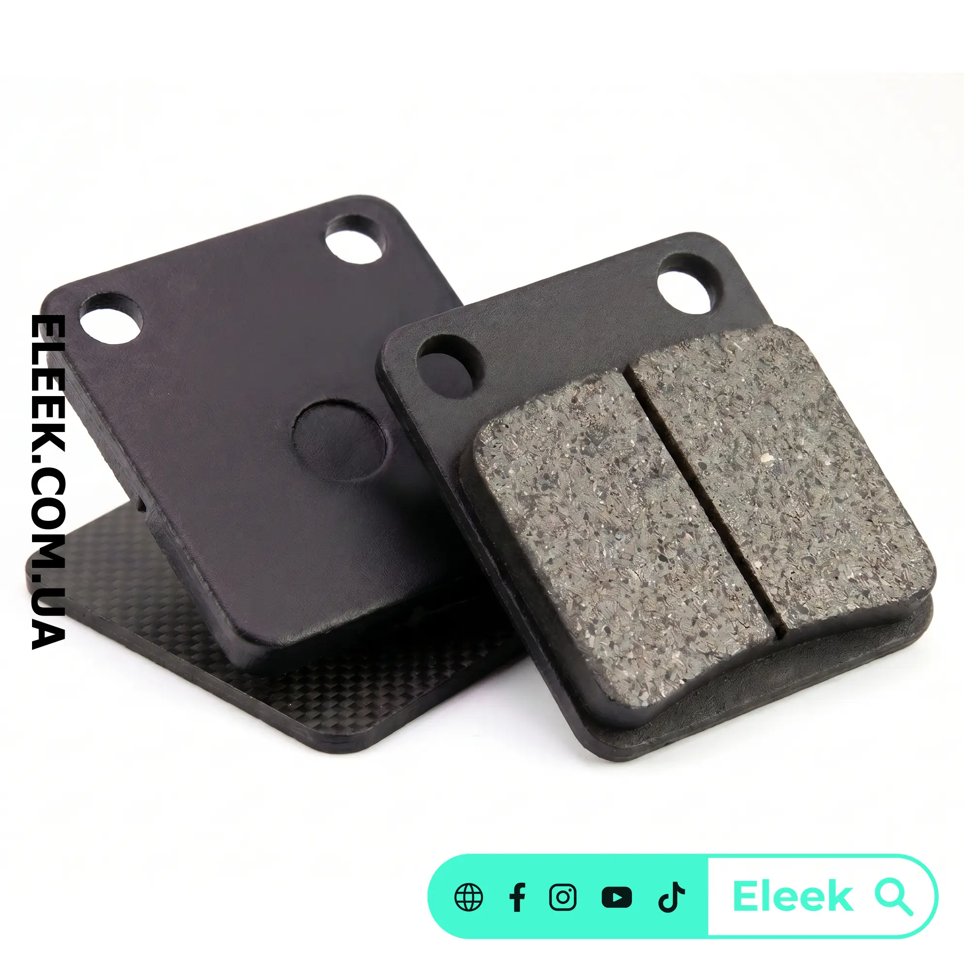 Black brake pad set for ELEEK Positive and Atom electric bikes