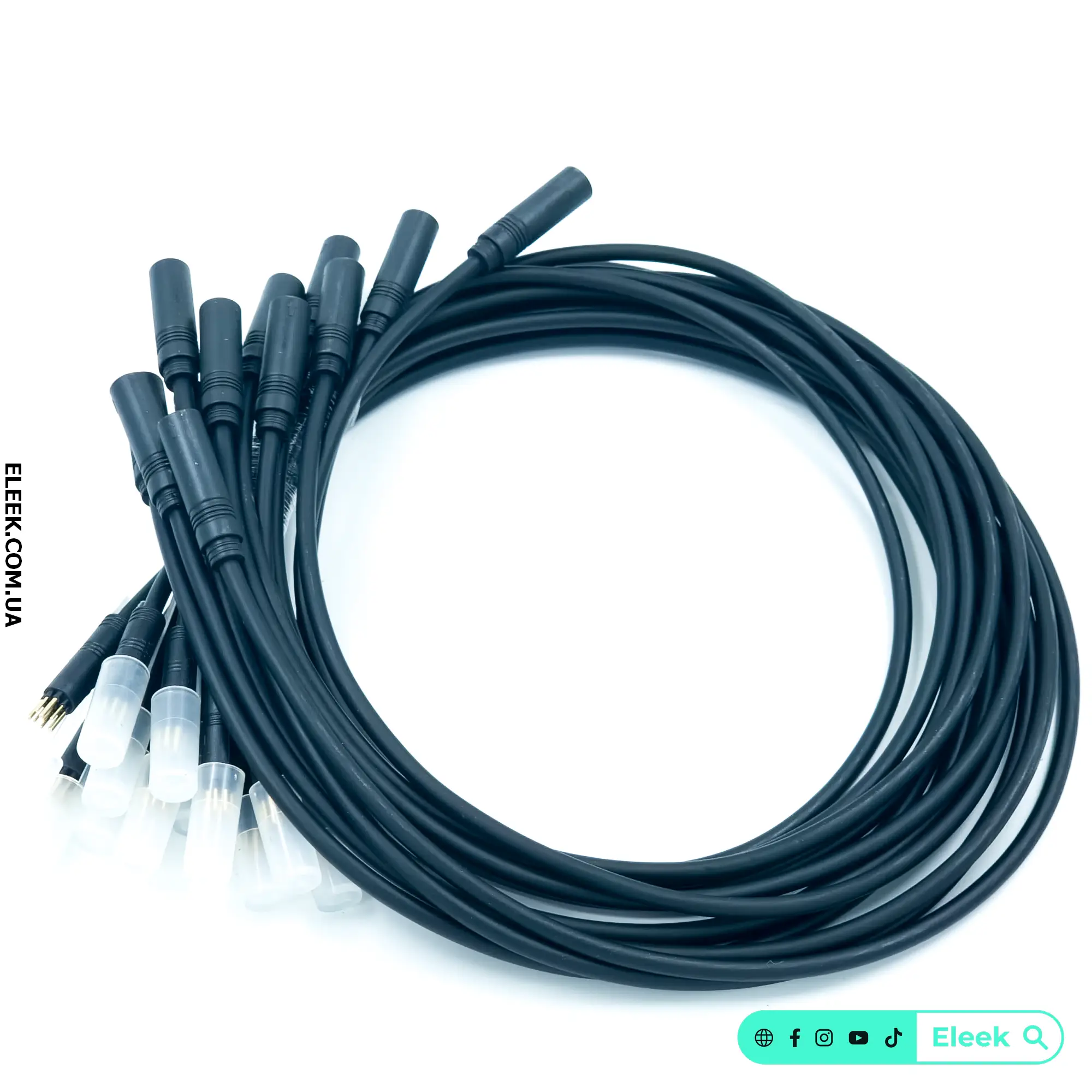 Black WP 9-pin Motor Cable for Rear Hub Motor (80 cm, 2 mm)