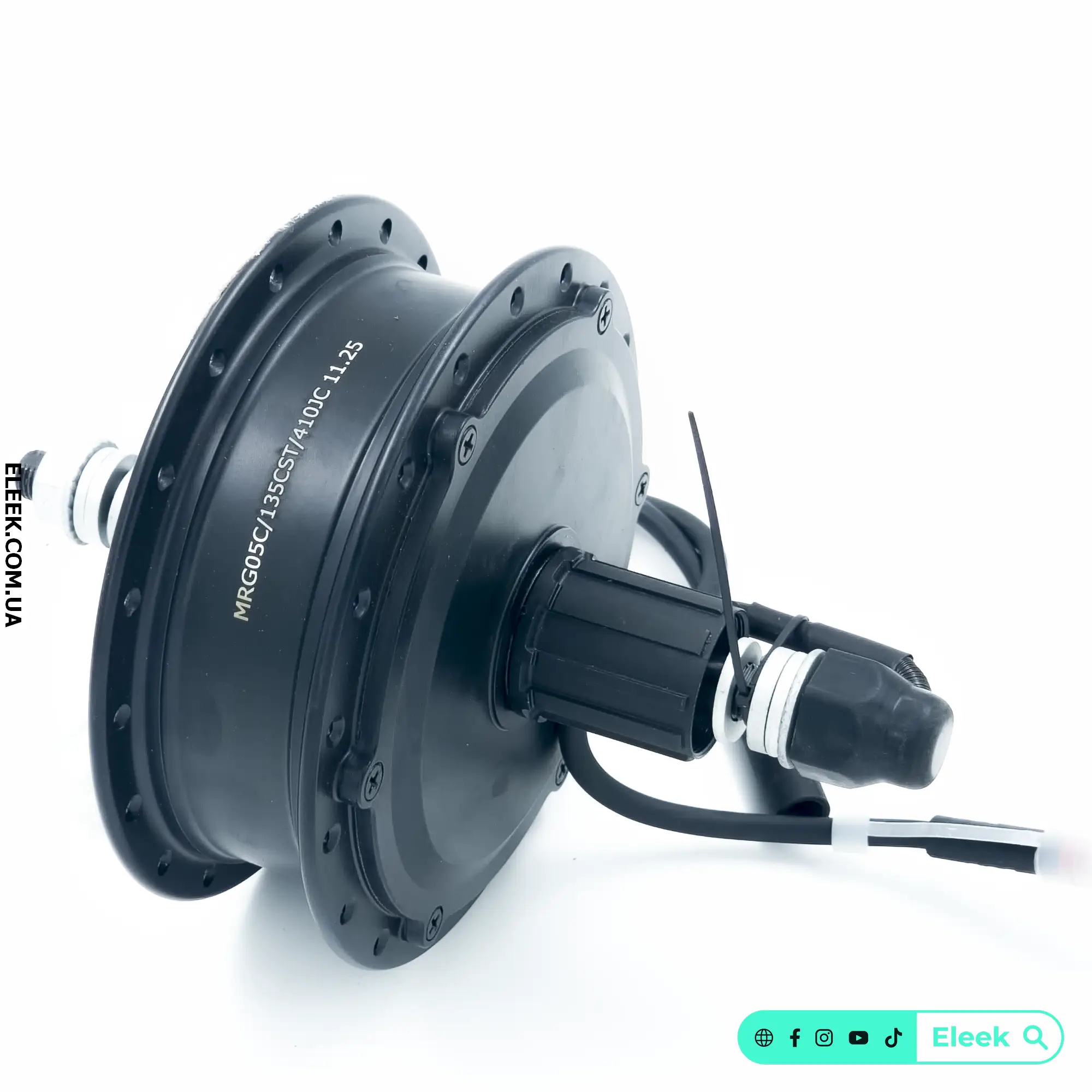 Close-up of the freehub body for cassette on 500W rear geared motor