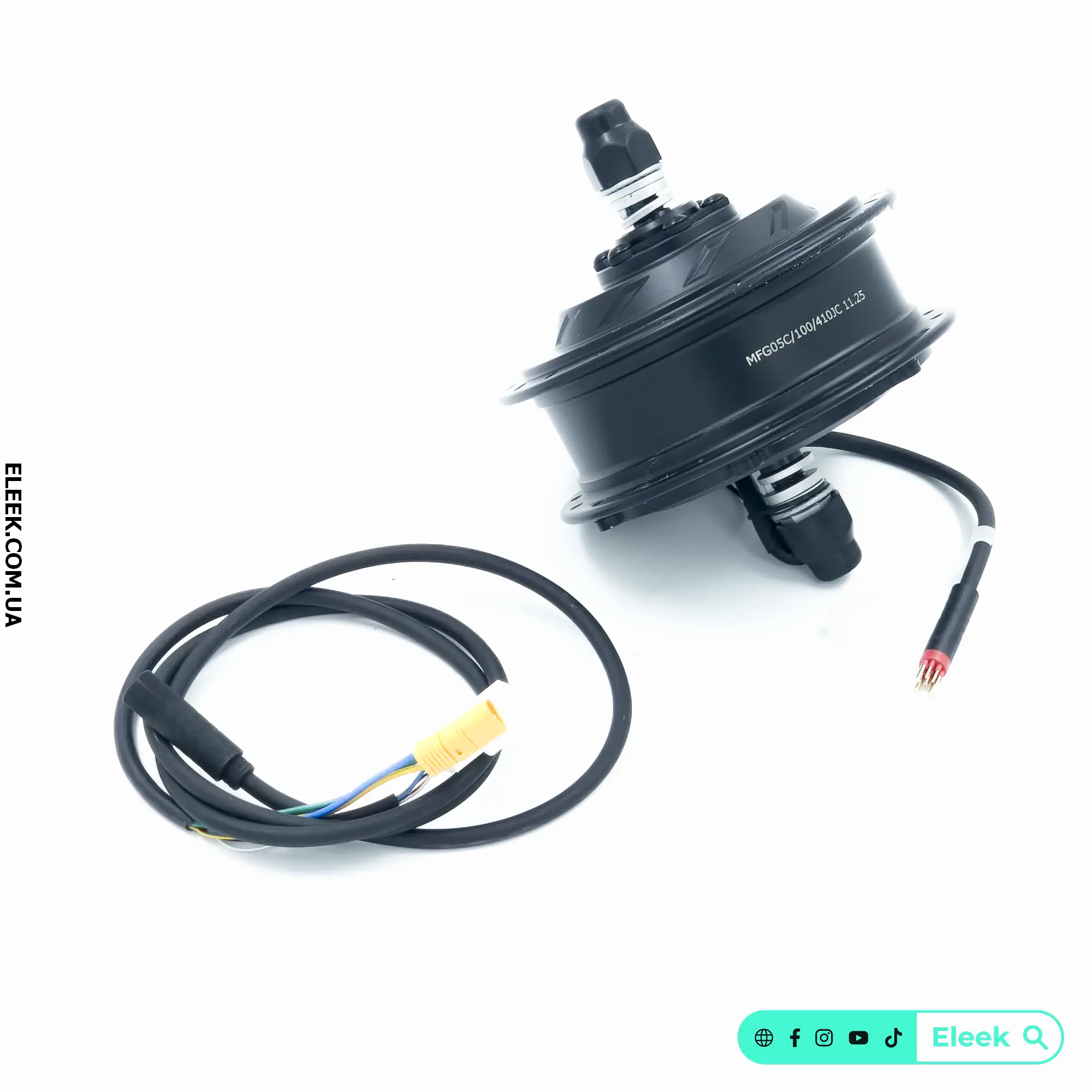 Мотор-колесо переднє редукторне 500W — вигляд збоку та вісь мотора