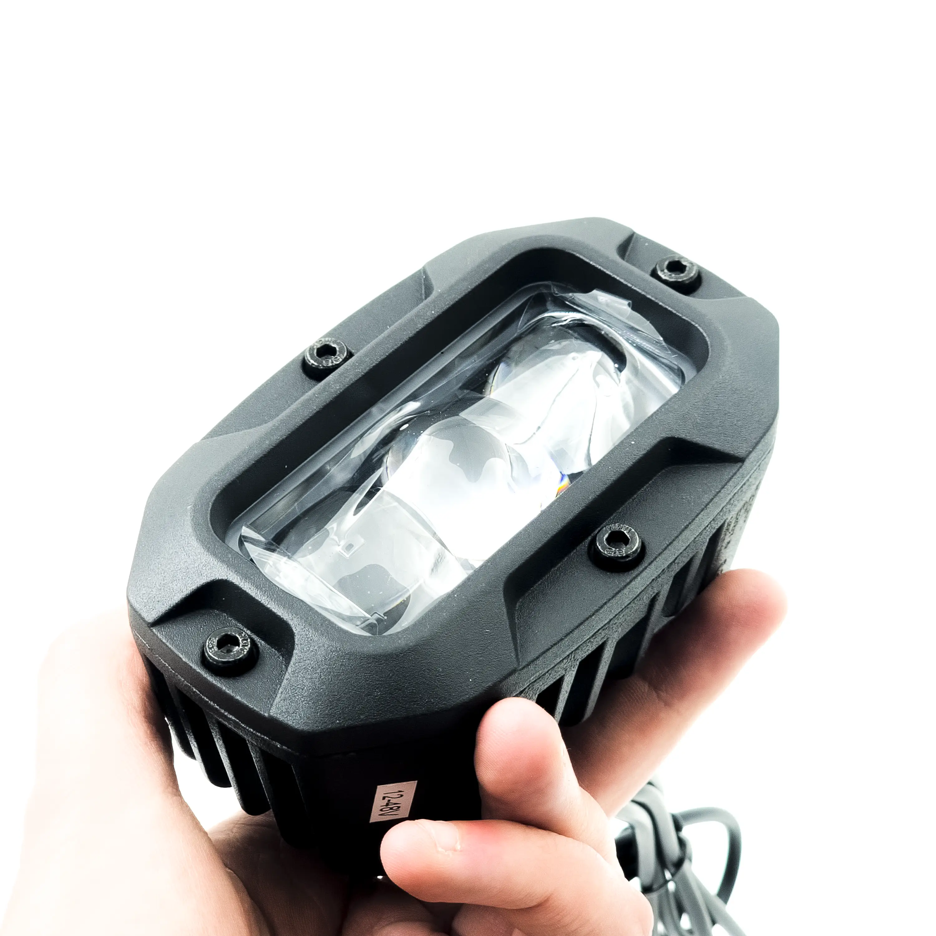 Універсальна LED фара для електровелосипеда та самоката прямокутна  (12-48V, 15W)
